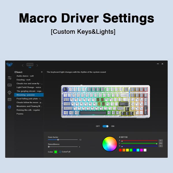 Gaming Mechanical Keyboard - 2.4g Wireless & Bluetooth, Hot-Swappable PBT Keys with RGB Backlight for PCs and Laptops
