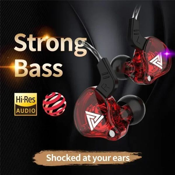 2025 QKZ AK6 Wired Earphone new Original Copper Driver HiFi Race Sport Headphone Bass Stereo Headset Music Earbuds 3.5MM In Ear With Mic