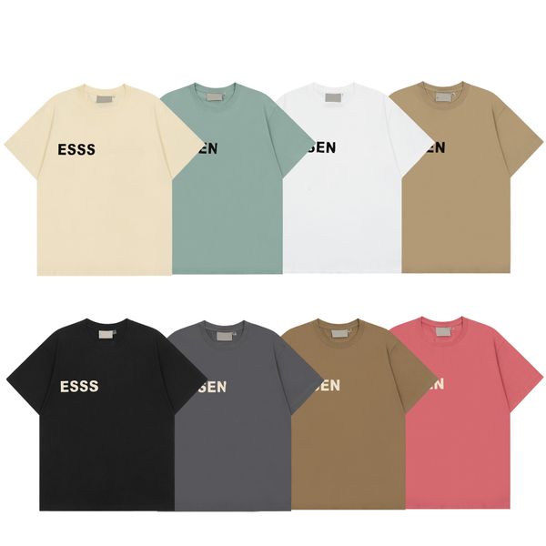 

Designer Tide T Shirts Chest Letter Laminated Print Short Sleeve High Street Loose Oversize Casual T-shirt 100% Pure Cotton Tops for Men and Women Size -2XL, No.1