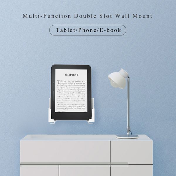 2pcs Adjustable Wall Mount Tablet Holder Universal Phone Frame Stand Bracket Bedroom Storage Support Accessories