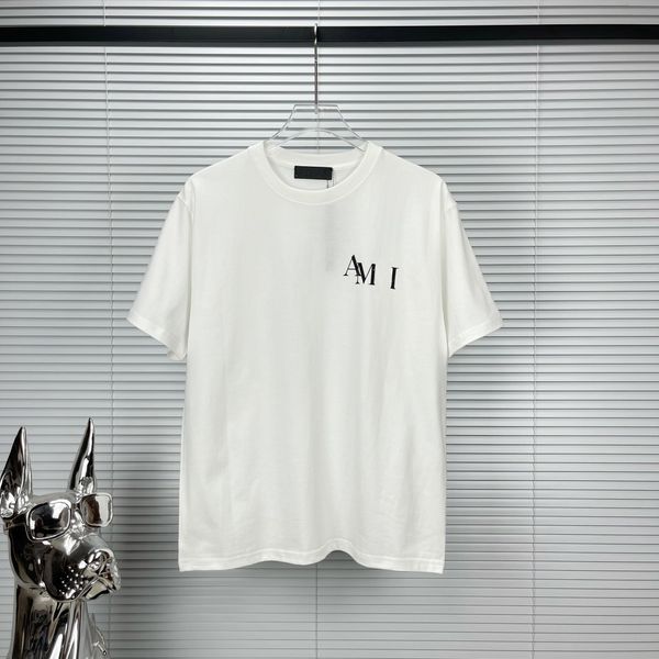 

Tshirt Oblique Print Tees Short Sleeve Top Sell High Quality Pure Cotton Trend Hoodie Fashion Men Tshirts Embroidered Letters Graphic Cotton Black T Shirts, White
