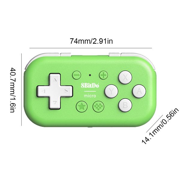 Pocket Controller 8Bitdo Micro Gamepad Bluetooth-compatible Designed for 2D Games Handheld Console for Switch/Raspberry Pi