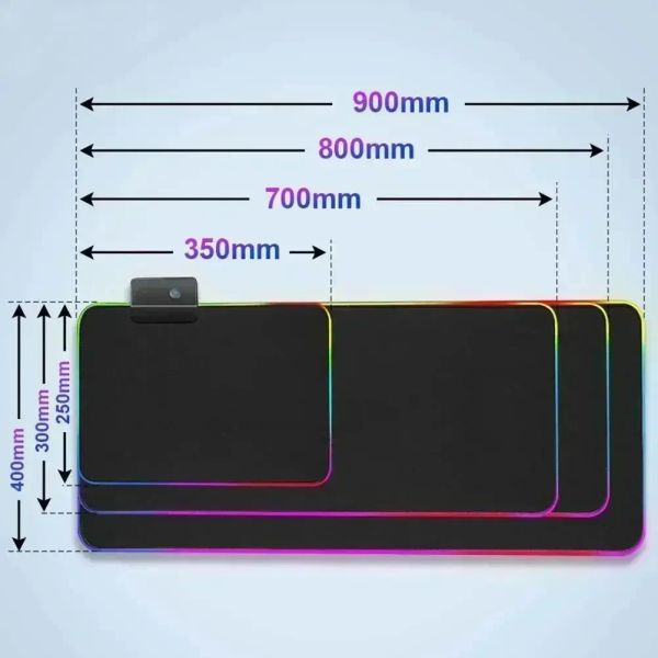 Adventure time Mouse Pad RGB Computer Keyboard Anime LED Mousepad Backlit Mat PC Table Carpet Gamer MauseMat Desk Protector Mats