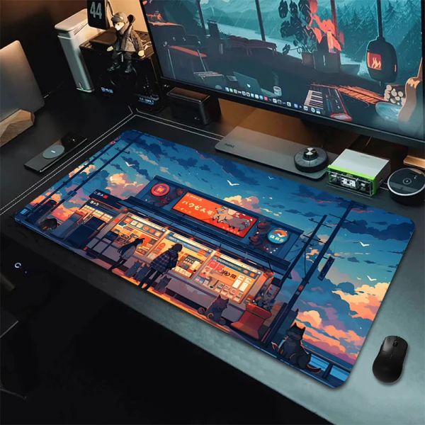Japan Aesthetics Mousepad Gamer Keyboard Pad Gaming Accessories Mouse Carpet Pc Cabinet Desk Mat Office Mats Xxl Large Mause Rug