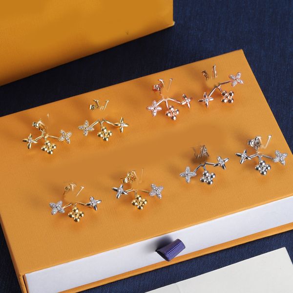 

Brand Ear Stud Luxury Designer Pearl Letter Earrings Gold Silver Plated Stainless Steel Ear Drop Dangle Fashion Jewerlry Wedding Party Gift High Quality Wholesale