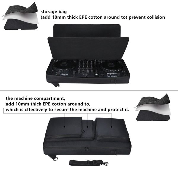 Carrying Case Bag with Shoulder Strap for Pioneer DDJ-FLX6 DDJ-SX DDJ-SX2 DDJ-SX3 DJ Controller Travelling Case Storage Bag