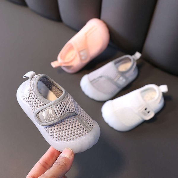 

Boys spring and summer mesh shoes soft soled Baotou breathable Baby Toddler shoes girls sneakers, Gray