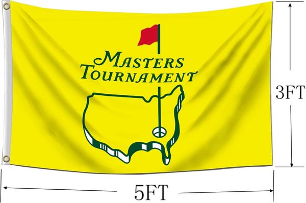 Masters Tournament Augusta National Golf Flags Banners 3' x 5'ft 100D Polyester High Quality With Brass Grommets 0065