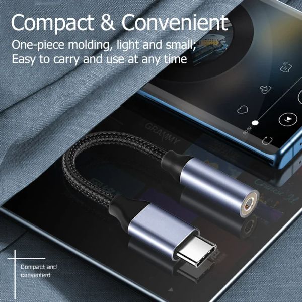 USB Type-C to 3.5mm Jack Audio Converter Cable for Google Pixel 6a 7a 8a 6 7 8 Pro Earphone Adapter for Xiaomi 12T 13T 13 14 Pro
