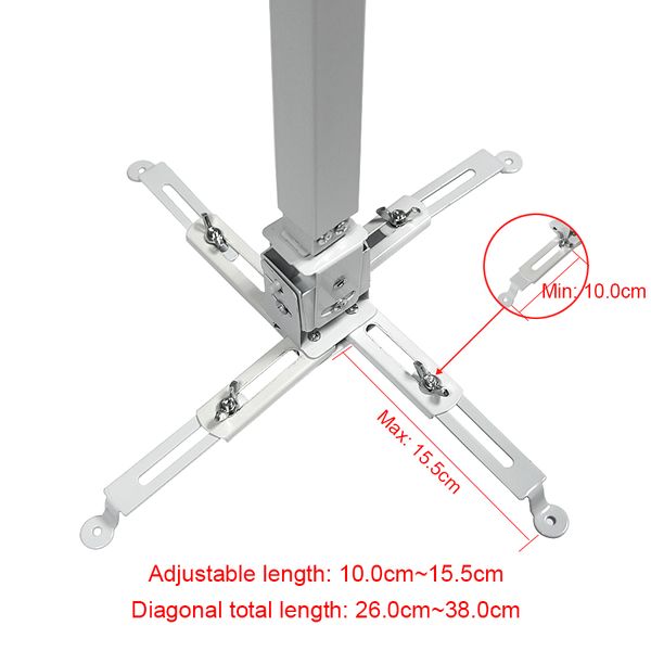 Everycom Adjustable Projector Accessories Ceiling Mount Loading 5KG Roof Wall Bracket For Hanger Hanging LCD DPL