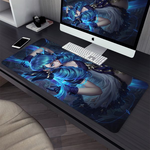 League of Legends Gwen Large Gaming Mouse Pad Computer Mousepad PC Gamer Laptop Mouse Mat Office Mausepad Keyboard Mat Desk Pad