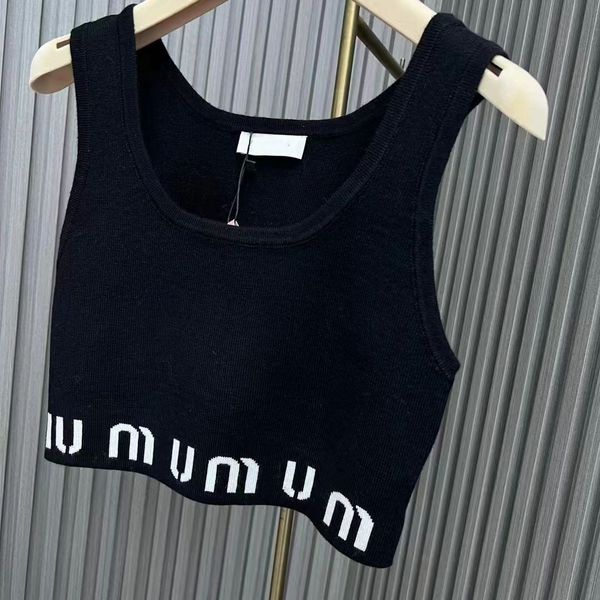 

Womens Tshirts Sleeveless Tank Wool Knits Tees Shirts Underwears Slim Designer Woman Camisoles Summer Vest Short Shirt Party Vests Asian -L, Black3