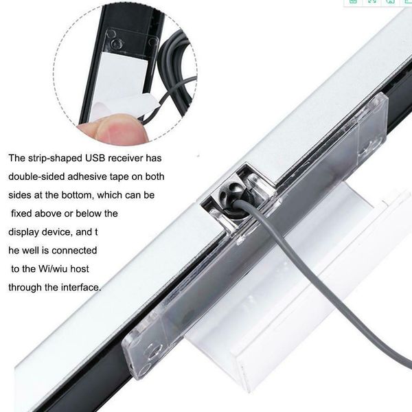 Wii Sensor Bar Wired Receivers IR Signal Ray USB Plug Replacement for Nitendo Wii/Wii U Game Console Accessories