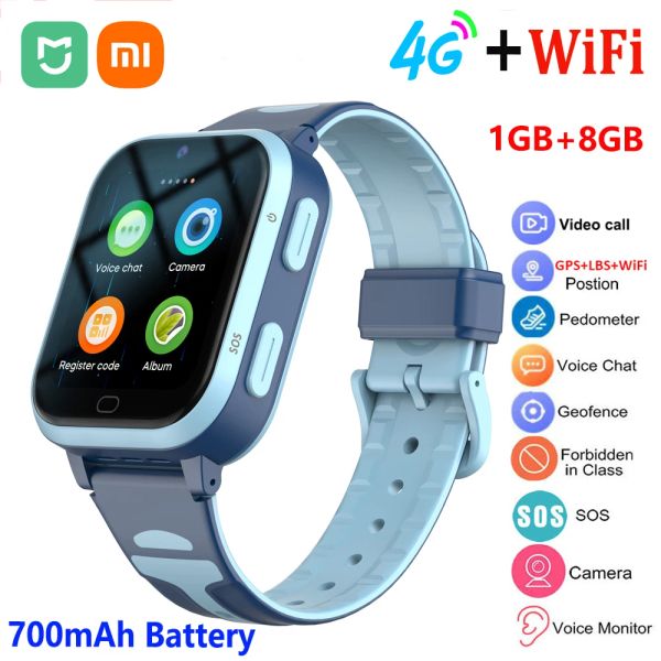 

Xiaomi Watches Mijia 4G Wifi Kids Children Smartwatch 700mah Battery Video Call SOS GPS+LBS Location Tracker SIM Card Watch Boy Girls