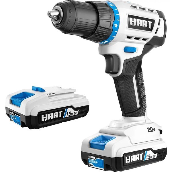 

20Volt HART Cordless 12inch DrillDriver Kit 15Ah LithiumIon Batteries Gen 2 power tools electric screwdriver 240407 40407