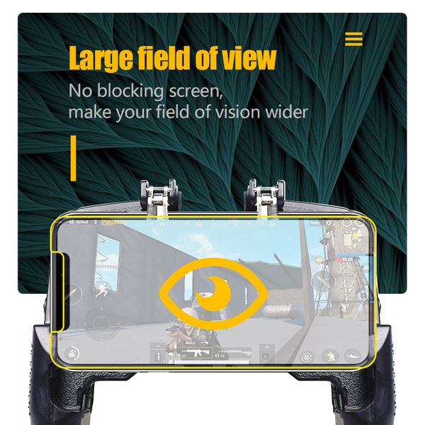 DATA FROG K21 Mobile Game Controller for PUBG Aim Trigger Fire Buttons L1R1 Shooter Joystick for 4.7-6.5 inch iPhone/Android