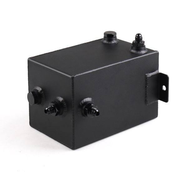 3L Racing Car Fuel Surge Tank Aluminum 3 Litre Swirl Pot System Universal Black
