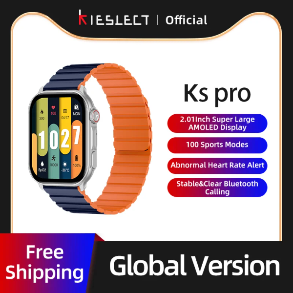 

Kieslect Watches Ks Pro Smartwatch 2.01 Inch Super Large AMOLED HD Display KIES OS 2.0 Bluetooth Calling Sports Smart Watch for Men Gift