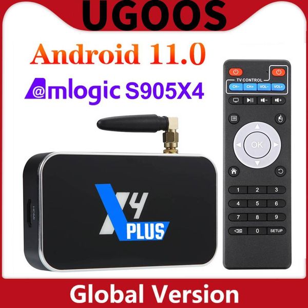 2025 Ugoos new X4Q Cube Pro Plus Extra Smart TV Box Amlogic S905X4 Android 11.0 DDR4 1000M BT 4K Set Top Box X4 Android 11 Media Player