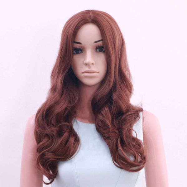 

Wig female long curly hair style high temperature silk full head cover, Picture color