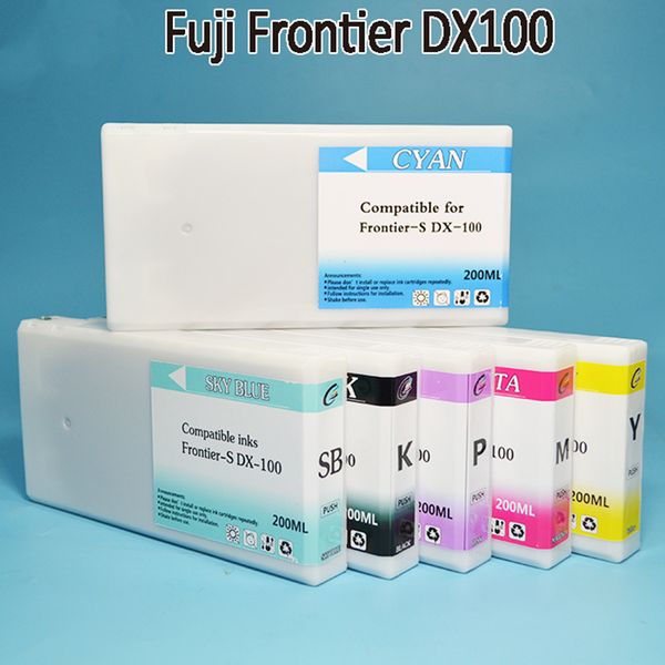 New Replacement Ink Cartridge for Fuji DX100 Refill Cartridges with Chip Compatible Printer Dye