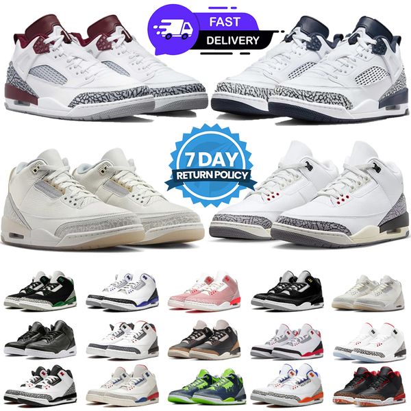 

basketball shoes designer casual shoes 3s 3 White cement black cool grey for men women womens outdoor sports shoe trainers mens sneakers, Dark grey