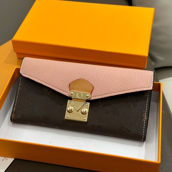 

fashionable premium handbag designer for men women wallet card holder long classic zipper leather bag travel coin pouch pocket high quality, 5_color