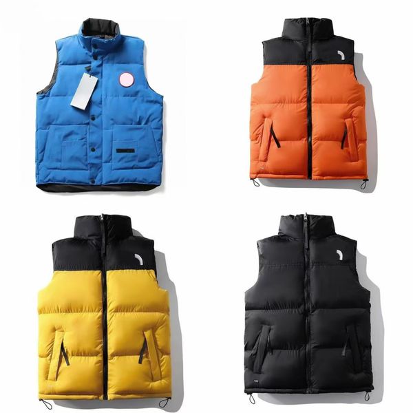 

Designer Puffer Vest Mens Waistcoat Winter Down Vests Unisex Couple Bodywarmer Womens Jacket Sleeveless Outdoor Warm Thick Outwear Clothing, Orange