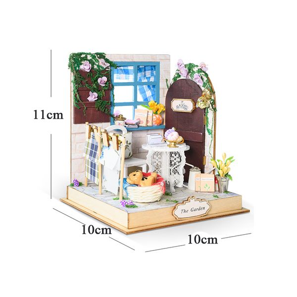 

Mini DIY Size Casa Wooden Dollhouse Miniature Building Kit With Furniture Doll House Assembly Toys for Friends Birthday Gifts ature
