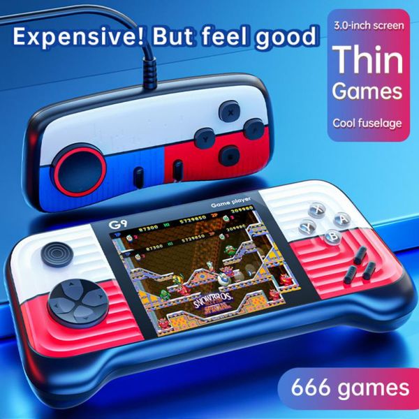 G9 Retro Video Game Console Handheld Consoles Built-in 666 Classic Games AV Out Player Support 2 Players