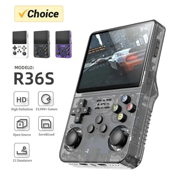 

Open Source R36S Retro Handheld Video Game Console Linux System 3.5 Inch IPS Screen Portable Pocket Video Player R35S 64GB Games 240410