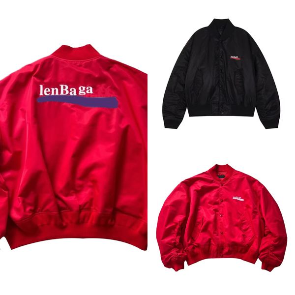 

Designer Baseball Coat Uniform Jacket Letter embroidery Loose Fitness Single Breasted Warm Jackets Couples Men Varsity Coats Men's Clothing, Red