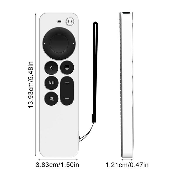 Remote Control Protective Case for Apple TV 4K 2nd Gen Siri Anti-Slip Durable Silicone Shockproof Cover