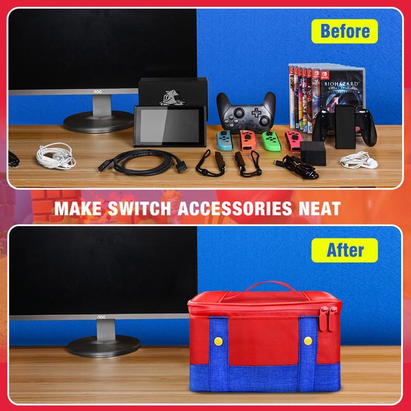 Large Carrying Protective Case for Nintendo Switch OLED Console Pro Controller Travel Storage Bag Case For Switch Accessories