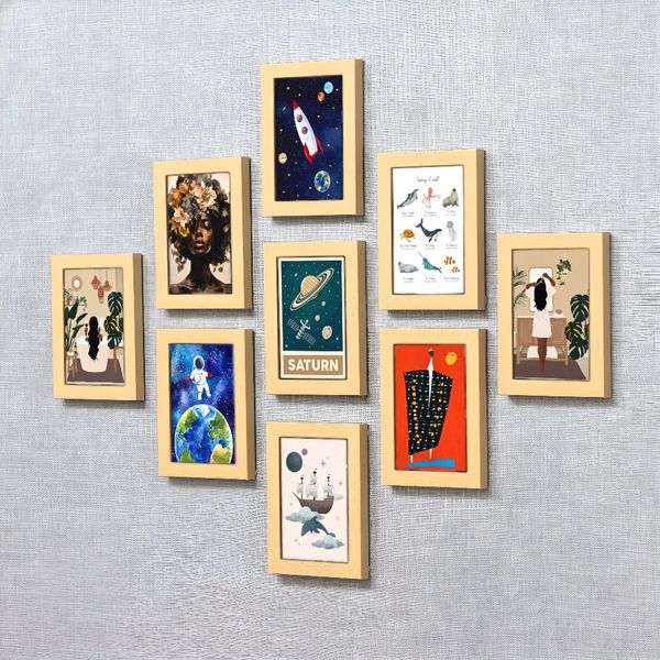 

3 pieces Wooden Framed Canvas Poster african american art, african bohemian art, Creative Waterproof Canvas Posters