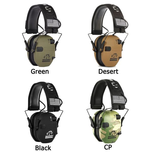 Outdoor hunting headphones, anti-noise impact, amplified hearing aids, foldable electronic shooting earmuffs