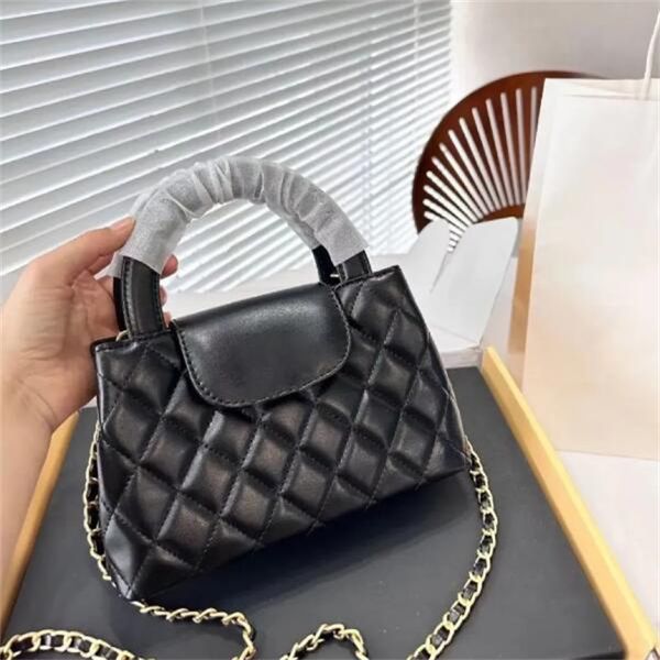 

Fashion Luxury Evening Bag Womens Tote Bags Designer Handbags Crossbody Bags Genuine Leather Elegant Woman Handle Totes Sheepskin Shoulder Bag, Black