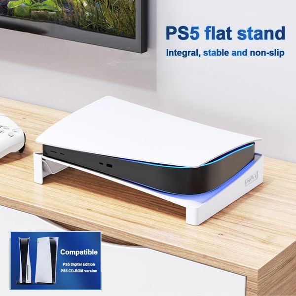 Game Discs Display Stand Kit Non-slip Gaming Console Stand Horizontal Base Bracket for PS5 CD-ROM/Digital Editions Accessories