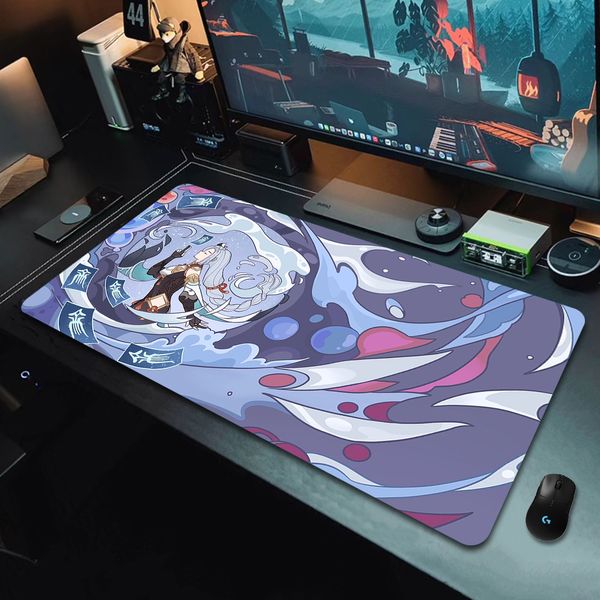 HU TAO Genshin Impact Game Mouse Pad XXL Computer Laptop Mousepad Gamer Rubber HD Print Desk Mat Gaming Pads Mats Yae Mi C260808