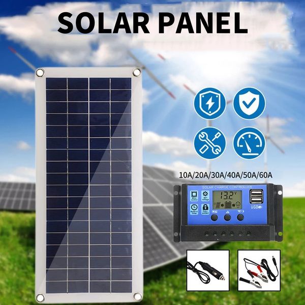 Portable 300W Flexible Solar Panel Kit 12V USB Charging Solar Board With Controller Waterproof Solar Charger for Phone Car Boat