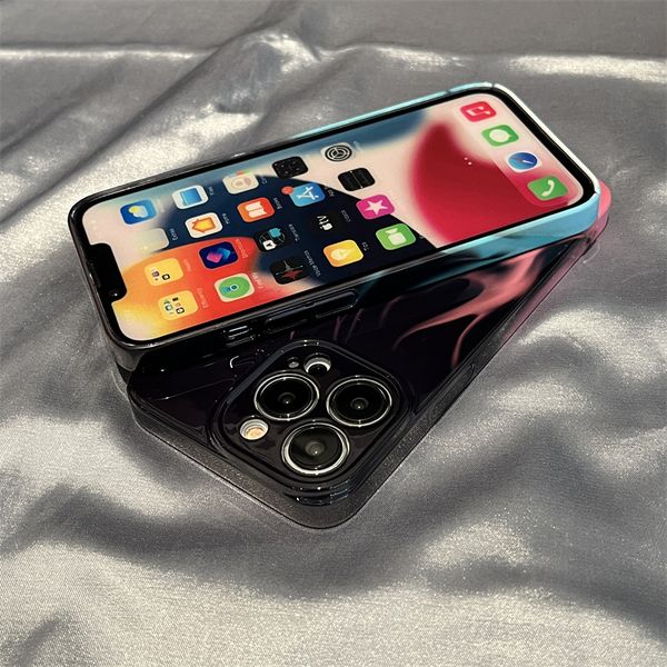 

for IPHONE13PROMAX Case 14PLUS 14PROMAX IPHONE15 15PRO 15PLUS 15PROMAX simple blue and red flame acrylic hard mobile phone case MAX