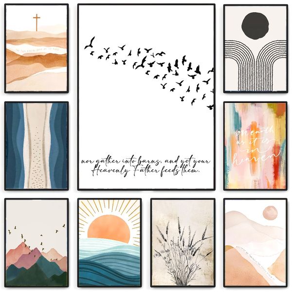 

3 pieces Wooden Framed Canvas Poster abstract flowers, wildflowers, meadow flowers, botanical art, Creative Waterproof Canvas Posters