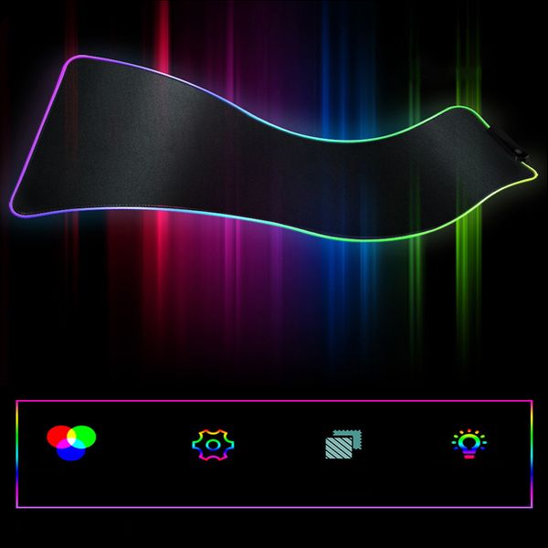 CS GO Large RGB Mouse Pad Gaming Mousepad LED Mouse Mat Gamer Desk Mat Desk Pads RGB Keyboard Mats XXL 40x90cm Mousepads