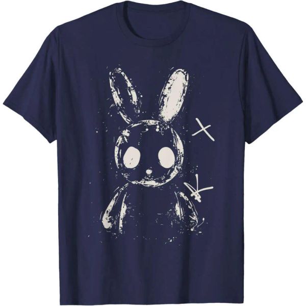 

2024 New Mens T Shirts Womens Graphic Tee Creepy Cute Bunny Rabbit Alt Goth Grunge Horror Aesthetic T-Shirt Designer Clothes Casual Tops Tshirt BFP2411114 PTP2, Blue