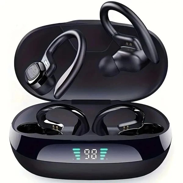 

2024 New Wireless Earphones Ture Wireless Earbuds Ear Hook Sports HiFI Stereo Waterproof Headset With Mic TWS Headphone