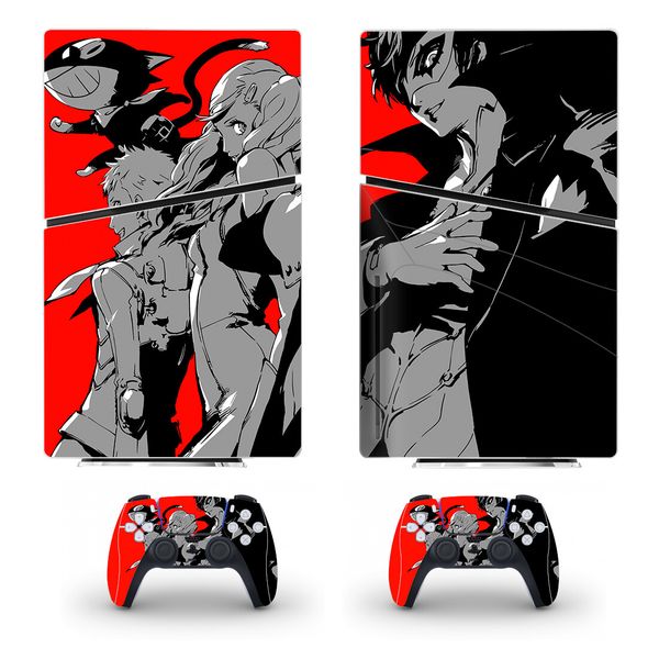 Persona 5 P5 PS5 Slim Disc Skin Sticker Decal Cover for Console and 2 Controllers New PS5 Slim Disk Skin Sticker Vinyl