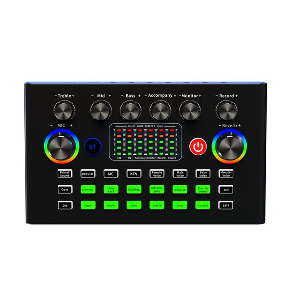 Professional Sound Card Audio Studio Recording Interface Mixers Music With For Live Mobile Phone PC