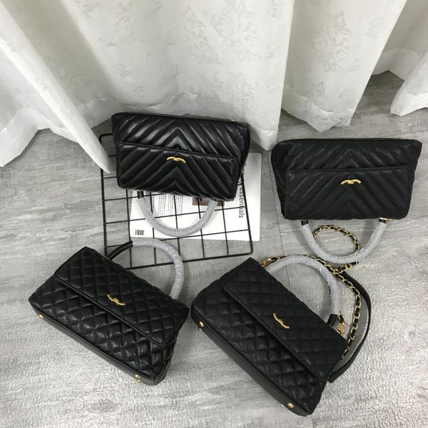 

Designer Bag CF Women Shoulder Bag Black Purse Tote Bag Shopping Bag Leather Shoulder Bag Purse Crossbody Bag Classic clamshell bag