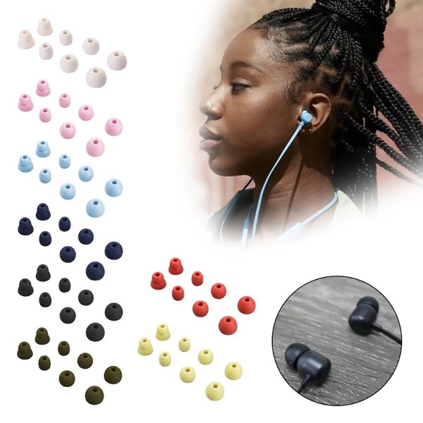 4Pairs Soft Silicone Earbuds Earphone Tips Earplug Cover for Beats Flex / Beats X / Powerbeats Pro Headphone Eartips replacement