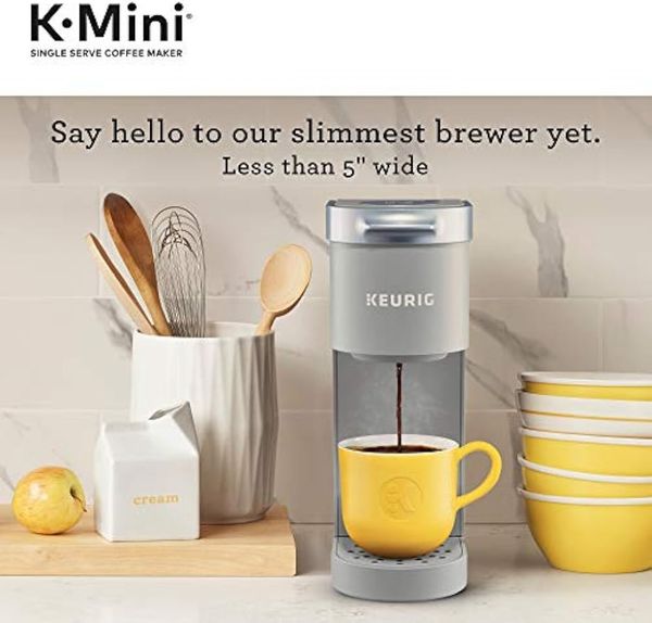 K-Mini Single Serve Coffee Maker, Studio Gray, 6 to 12 oz. Brew Sizes | USA | NEW